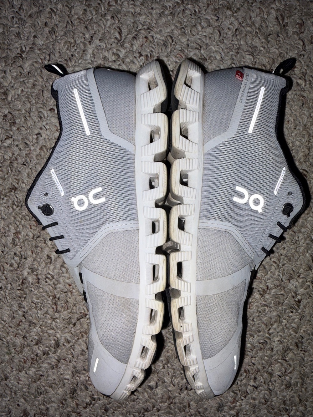 On Running Men's Cloud Shoe in Light Gray and Black - Picture 7 of 11